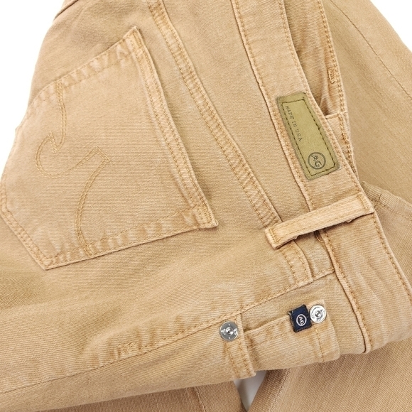 New AG Adriano GoldSchmied Tan The Legging Ankle Sz 27R - Picture 5 of 15